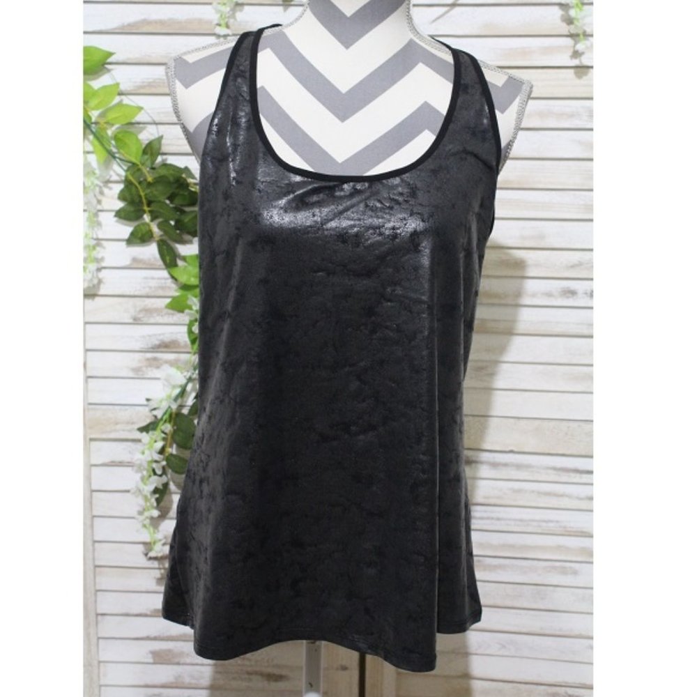 Fabletics racer back black top (1238)🧘